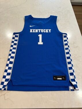 Nike Kentucky #1 Royal Blue & White Basketball Jersey